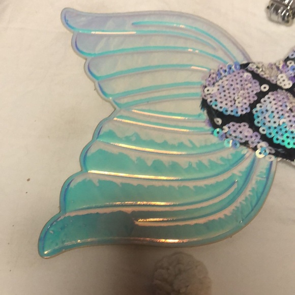 Mermaid sequin tail P.S. from AEROPOSTALE handbag. Metallic sequins as scales. - Picture 4 of 8